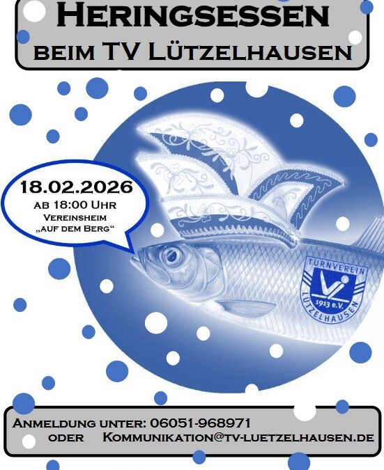 Ankündigungsplakat Heringsessen 5.2.26