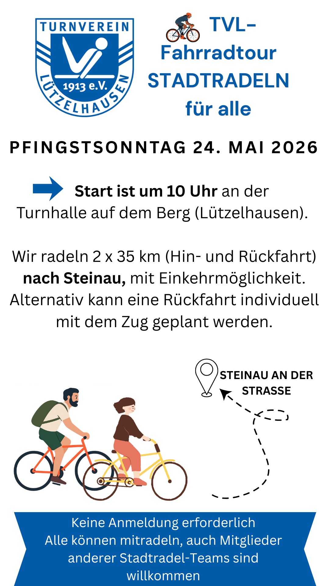 Stadtradeln TVL Tour 24.5.26 10 Uhr