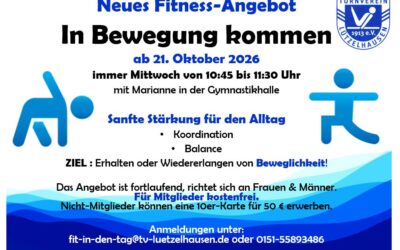NEUES FITNESSANGEBOT beim TV Lützelhausen